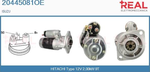 REAL 20445081OE - Стартер autospares.lv