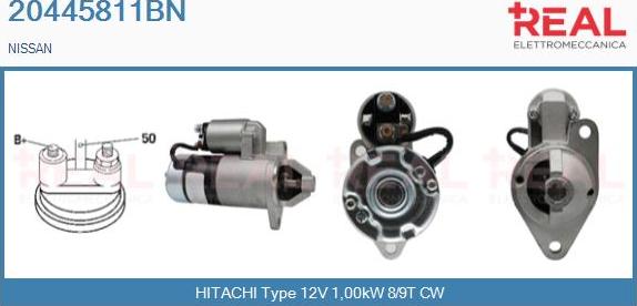 REAL 20445811BN - Стартер autospares.lv