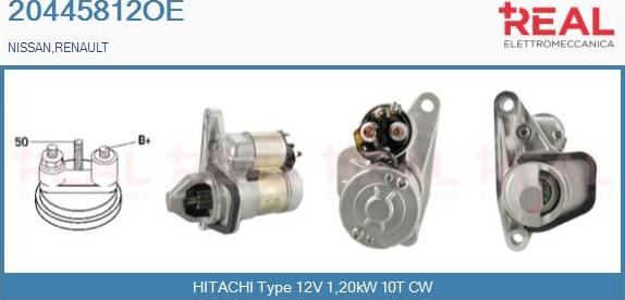 REAL 20445812OE - Стартер autospares.lv