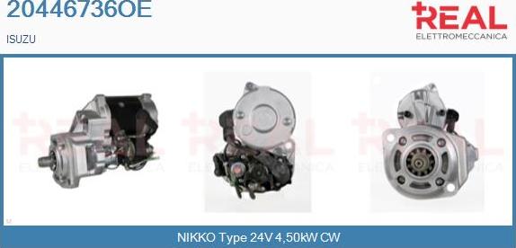 REAL 20446736OE - Стартер autospares.lv