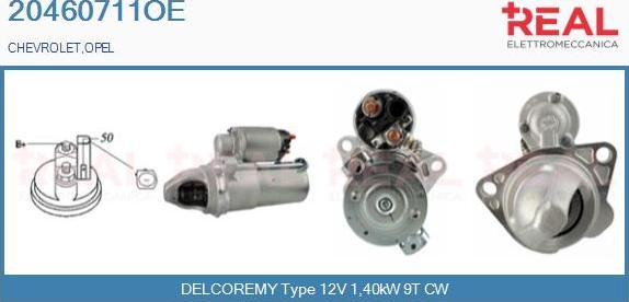 REAL 20460711OE - Стартер autospares.lv