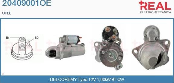 REAL 20409001OE - Стартер autospares.lv