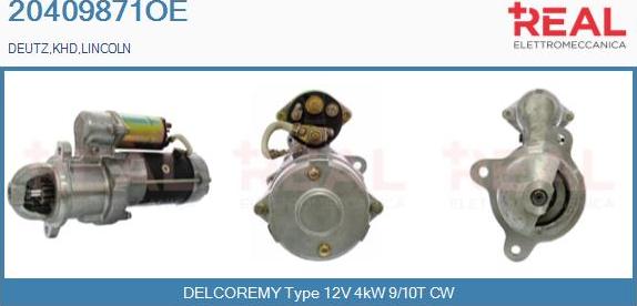 REAL 20409871OE - Стартер autospares.lv