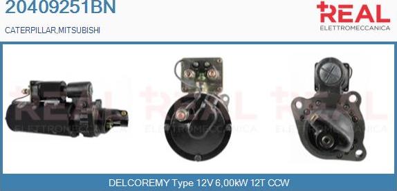 REAL 20409251BN - Стартер autospares.lv