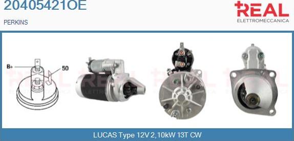 REAL 20405421OE - Стартер autospares.lv