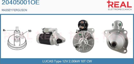 REAL 20405001OE - Стартер autospares.lv