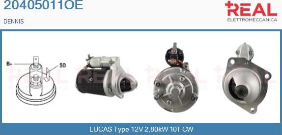 REAL 20405011OE - Стартер autospares.lv