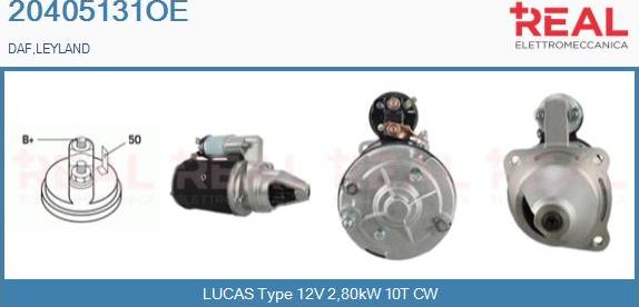 REAL 20405131OE - Стартер autospares.lv