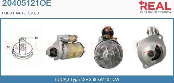 REAL 20405121OE - Стартер autospares.lv