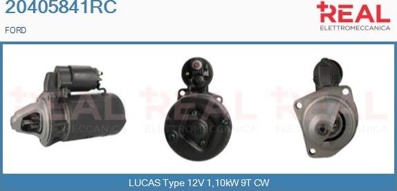 REAL 20405841RC - Стартер autospares.lv