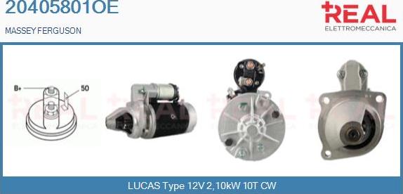 REAL 20405801OE - Стартер autospares.lv