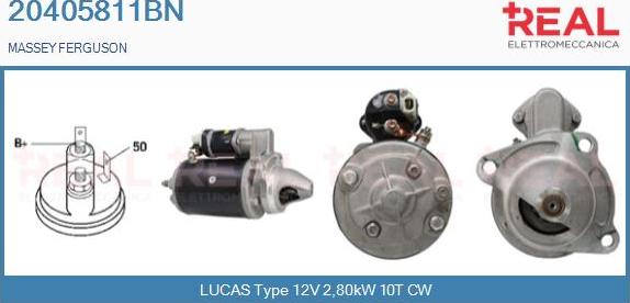 REAL 20405811BN - Стартер autospares.lv