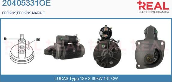 REAL 20405331OE - Стартер autospares.lv