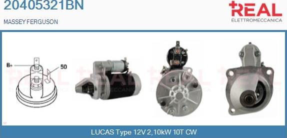 REAL 20405321BN - Стартер autospares.lv