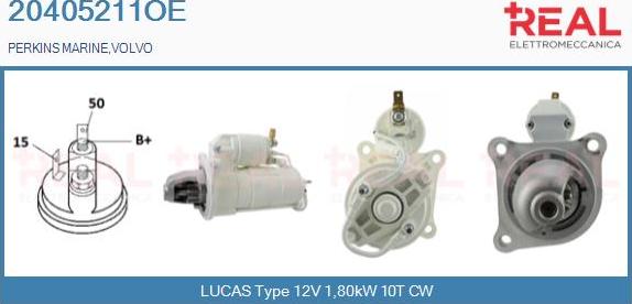 REAL 20405211OE - Стартер autospares.lv