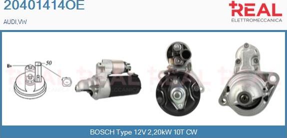 REAL 20401414OE - Стартер autospares.lv