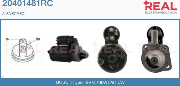 REAL 20401481RC - Стартер autospares.lv