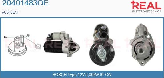 REAL 20401483OE - Стартер autospares.lv