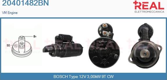 REAL 20401482BN - Стартер autospares.lv