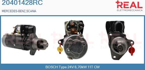 REAL 20401428RC - Стартер autospares.lv