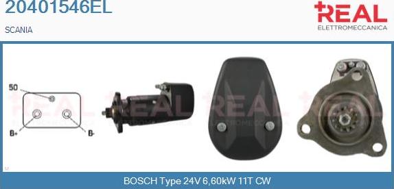 REAL 20401546EL - Стартер autospares.lv