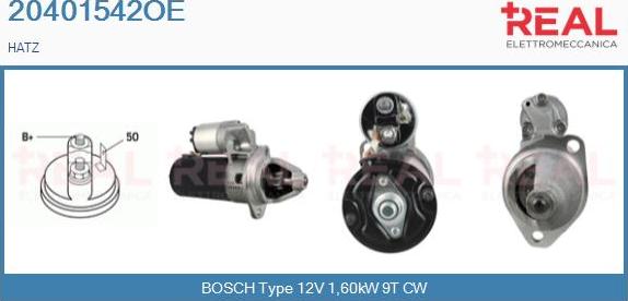 REAL 20401542OE - Стартер autospares.lv