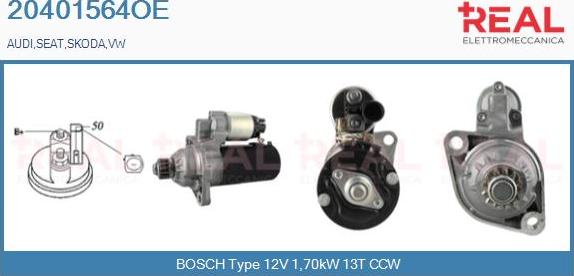 REAL 20401564OE - Стартер autospares.lv