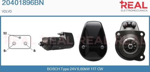 REAL 20401896BN - Стартер autospares.lv