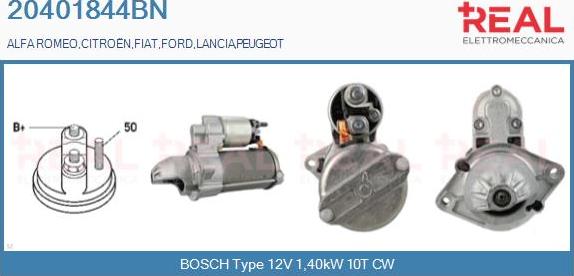 REAL 20401844BN - Стартер autospares.lv