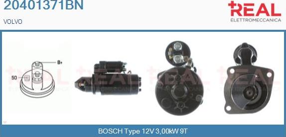 REAL 20401371BN - Стартер autospares.lv