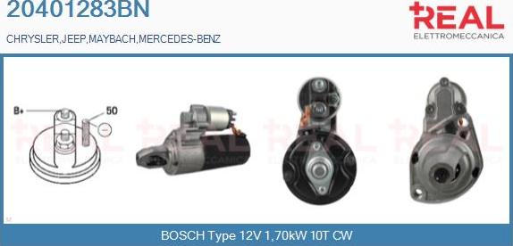 REAL 20401283BN - Стартер autospares.lv