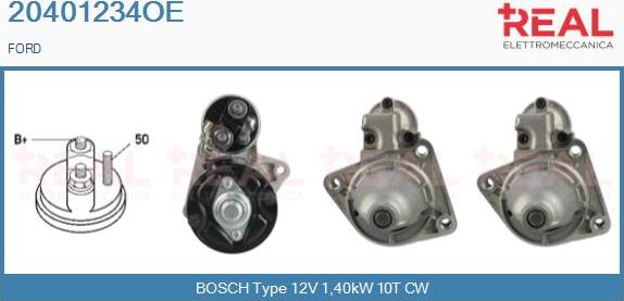 REAL 20401234OE - Стартер autospares.lv