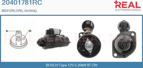 REAL 20401781RC - Стартер autospares.lv