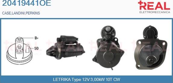 REAL 20419441OE - Стартер autospares.lv