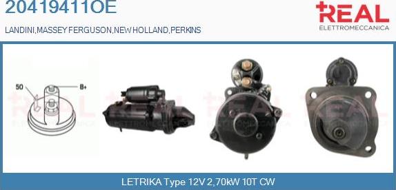 REAL 20419411OE - Стартер autospares.lv