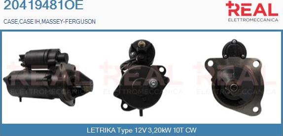 REAL 20419481OE - Стартер autospares.lv