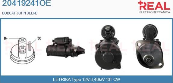 REAL 20419241OE - Стартер autospares.lv