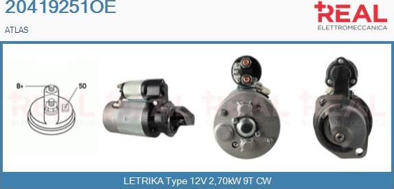 REAL 20419251OE - Стартер autospares.lv