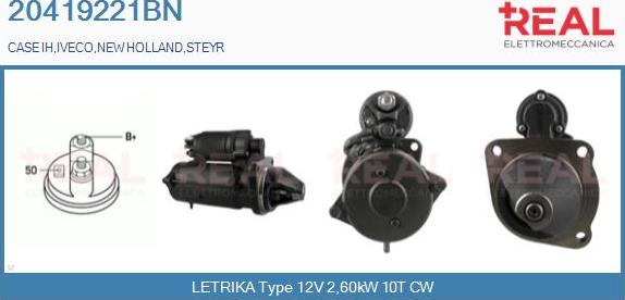 REAL 20419221BN - Стартер autospares.lv