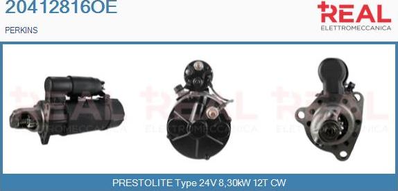 REAL 20412816OE - Стартер autospares.lv