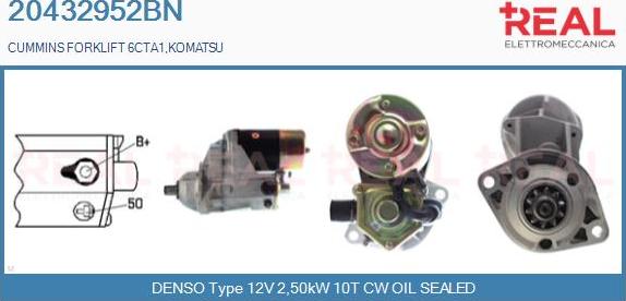 REAL 20432952BN - Стартер autospares.lv