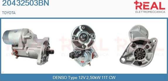 REAL 20432503BN - Стартер autospares.lv