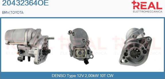 REAL 20432364OE - Стартер autospares.lv