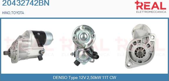 REAL 20432742BN - Стартер autospares.lv