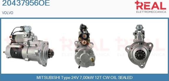 REAL 20437956OE - Стартер autospares.lv