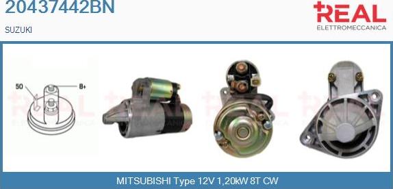 REAL 20437442BN - Стартер autospares.lv