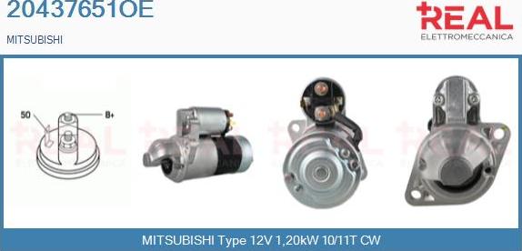 REAL 20437651OE - Стартер autospares.lv