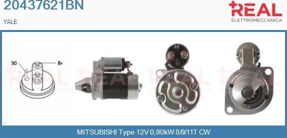 REAL 20437621BN - Стартер autospares.lv