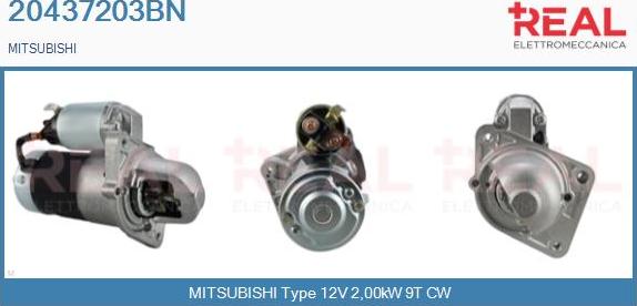 REAL 20437203BN - Стартер autospares.lv