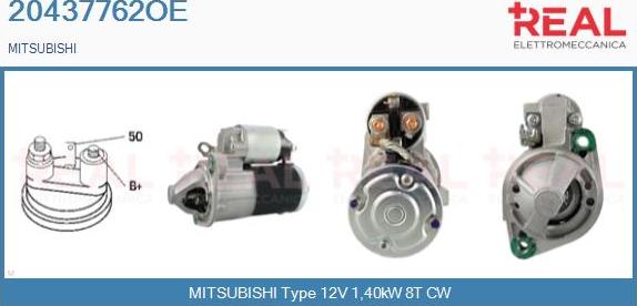 REAL 20437762OE - Стартер autospares.lv